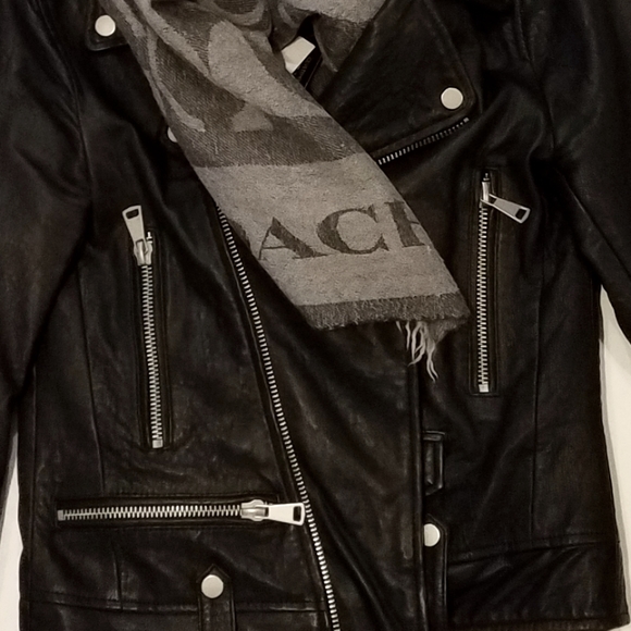 7 For All Mankind Leather Motorcycle Jacket - Picture 12 of 14